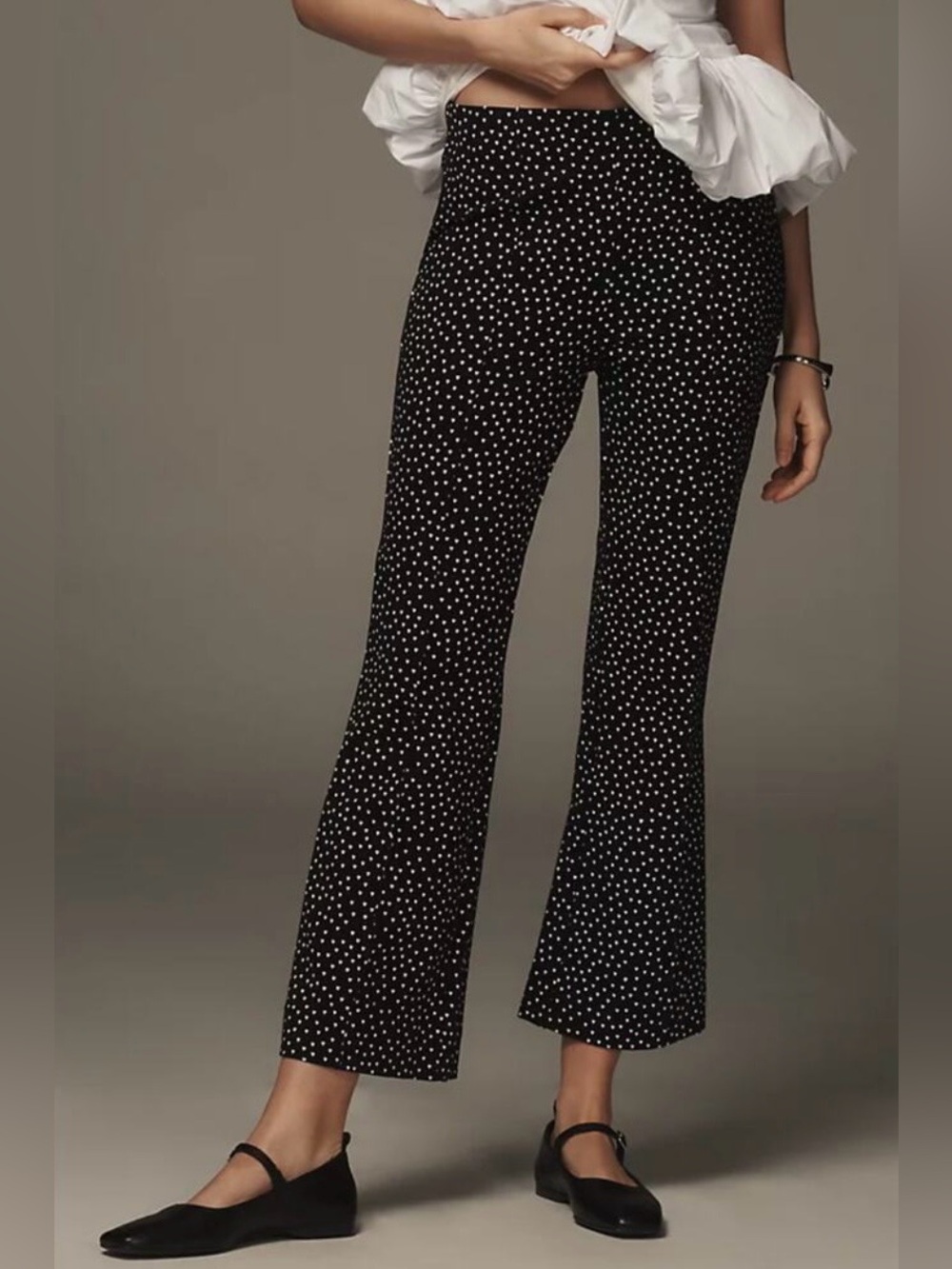 Anthropologie Maeve Margot Heart Print Kick Flare Panrs Small